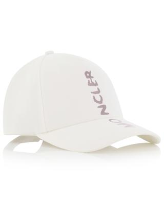 Silver logo printed gabardine baseball cap MONCLER