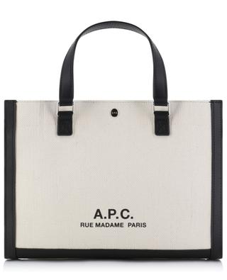 Camille 2.0 small horizontal canvas and leather tote bag A.P.C.