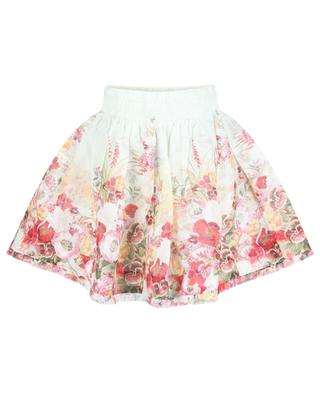 Wonderland Flip flared floral linen and silk mini skirt ZIMMERMANN