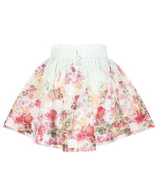 Wonderland Flip flared floral linen and silk mini skirt ZIMMERMANN