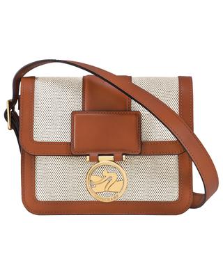 Box-Trot S cotton and leather shoulder bag LONGCHAMP