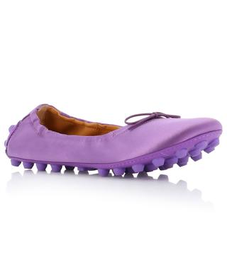 Bubble satin and leather loafers TOD'S