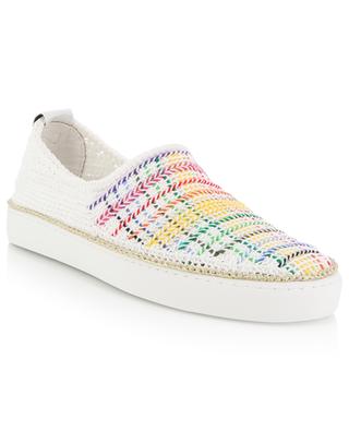 Sparkling Psychedelic crochet slip-on sneakers AMROSE