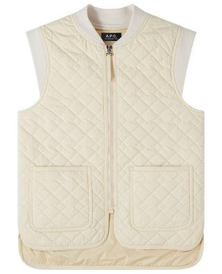 Emilie technical cotton quilted vest A.P.C.