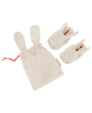 Organic cotton girl's rabbit slippers MERI MERI