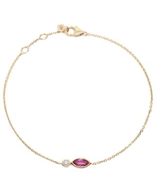 Lucky Feather yellow gold and pink sapphire bracelet AVINAS