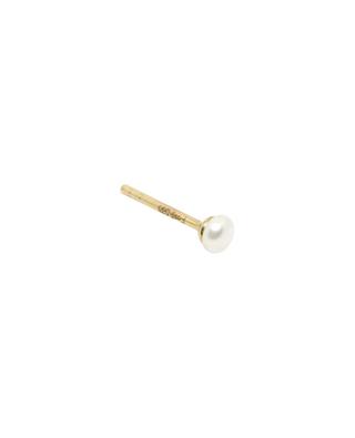 Ocean Bubble single yellow gold and pearl stud earring - 3 mm AVINAS