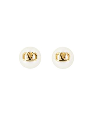 VLogo Signature pearl adorned stud earrings VALENTINO GARAVANI