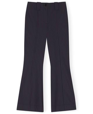 Flared high-rise pinstripe trousers GANNI