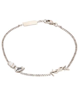 Bracelet chaîne argenté avec cristaux Opyum SAINT LAURENT PARIS