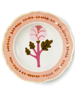 Tiefer Teller aus Porzellan mit Blütenmotiv BITOSSI