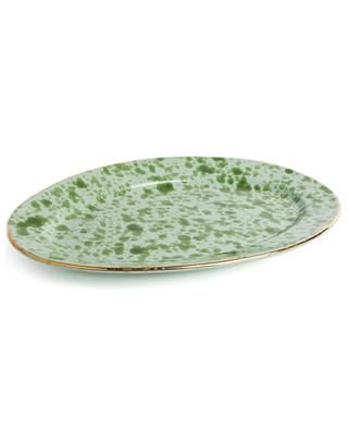 Glazed ceramic oval serving dish BITOSSI