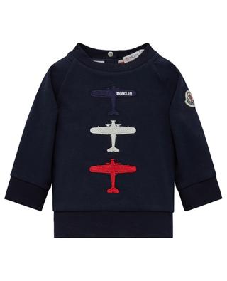 Aircraft printed baby crewneck sweatshirt MONCLER