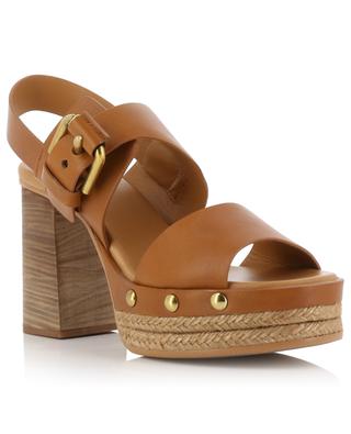 Joline 70/30 heeled platform sandals in smooth leather SEE BY CHLOE
