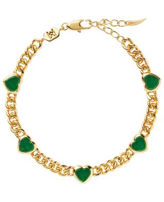Jelly Heart chalcedony adorned gold-tone bracelet MISSOMA
