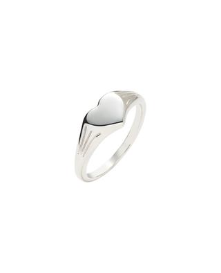 Engravable Heart silver signet ring MISSOMA