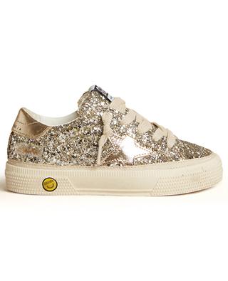 May Young low-top girl's glitter sneakers GOLDEN GOOSE