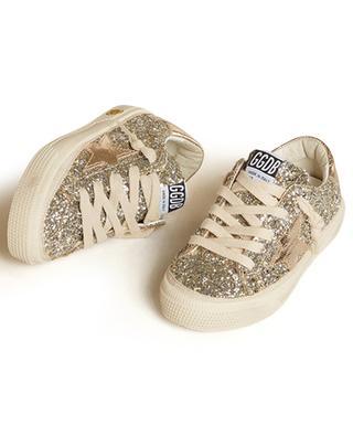 Niedrige Mädchen-Glitter-Sneakers May Young GOLDEN GOOSE