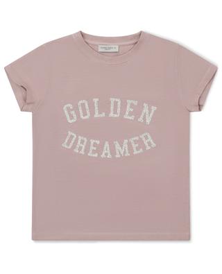 Edna glitter adorned girl's T-shirt GOLDEN GOOSE