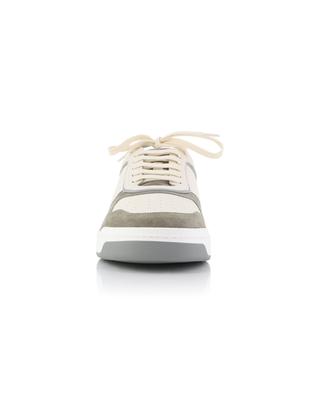 Grained leather and suede low-top lace-up sneakers BRUNELLO CUCINELLI
