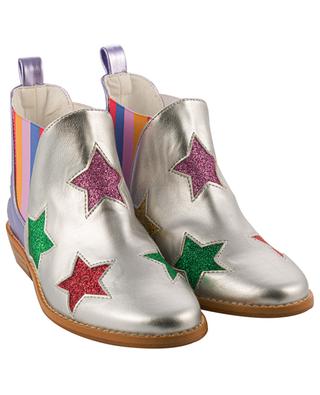 Glitter Stars girl's metallic ankle boots STELLA MCCARTNEY KIDS