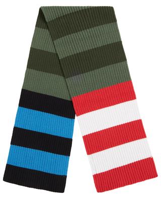 Boy's striped rib knit scarf STELLA MCCARTNEY KIDS