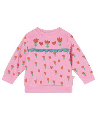 Tulip printed and embroidered baby sweatshirt STELLA MCCARTNEY KIDS