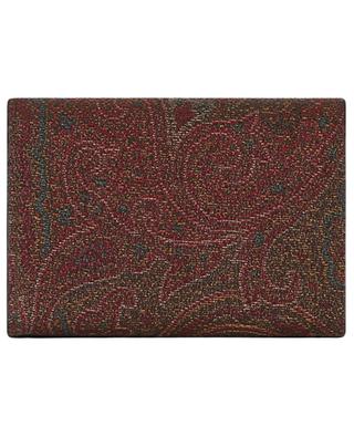 Paisley mini wallet in jacquard and leather ETRO
