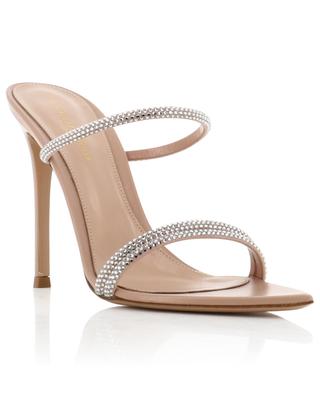 Cannes 105 sparkling suede and leather heeled mules GIANVITO ROSSI