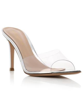 Elle 85 plexiglass and mirror leather heeled mules GIANVITO ROSSI