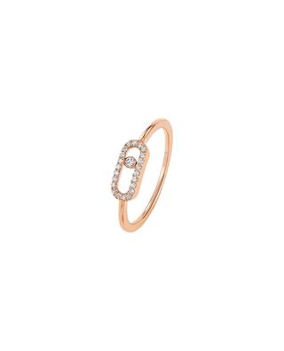 Move Uno rose gold and diamond ring MESSIKA