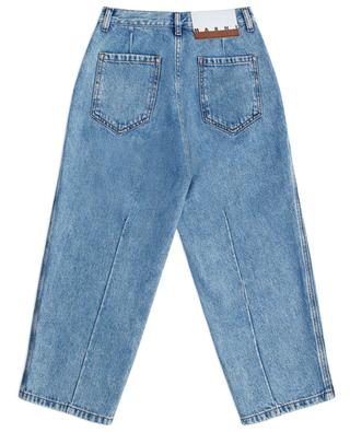 Girl's M and flower embroidered carrot jeans MARNI