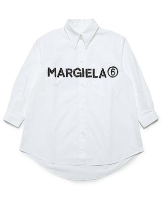 A-förmiges Mädchen-Hemdkleidmit Logo MARGIELA 6 MM6 KIDS