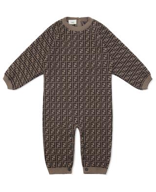 FF jacquard knit baby all-in-one FENDI