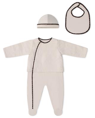 FF 3-piece baby gift set in jersey FENDI
