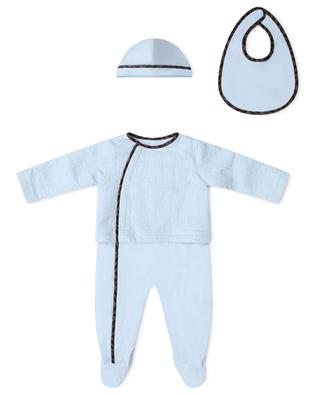 FF 3-piece baby gift set in jersey FENDI