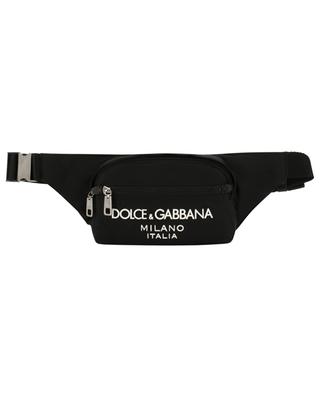Rubber logo adorned small nylon belt bag DOLCE & GABBANA