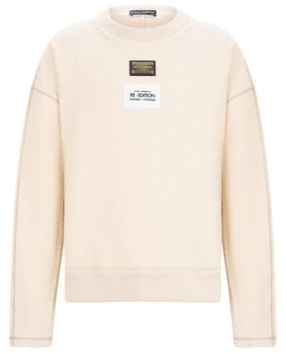 Re-Edition labelled crewneck patchwork sweatshirt DOLCE & GABBANA