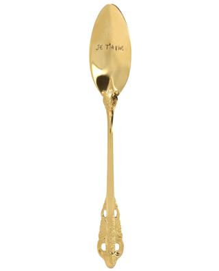 Je T'Aime engraved gold-tone silver coffee spoon LES TRESORS DE LIZON