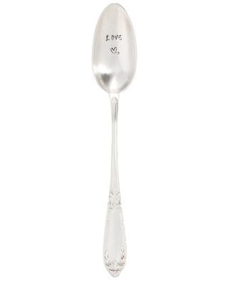 LOVE engraved silver coffee spoon LES TRESORS DE LIZON