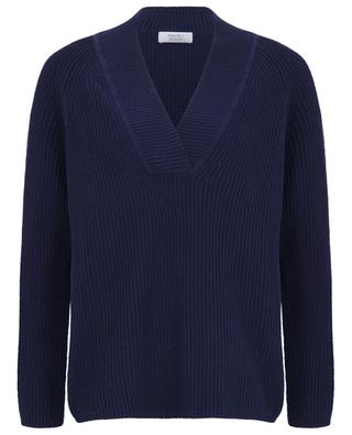 Cotton V-neck jumper with raglan sleeves BONGENIE GRIEDER