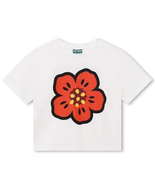 T-shirt à manches courtes en coton fille Ikebana Iconic Boke KENZO