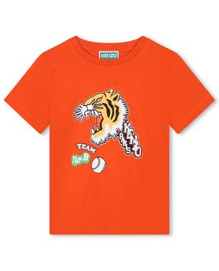 T-shirt à manches courtes en coton garçon Kenzo Club Varsity Jungle KENZO