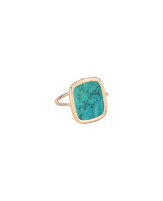 Antique rose gold and turquoise ring GINETTE NY
