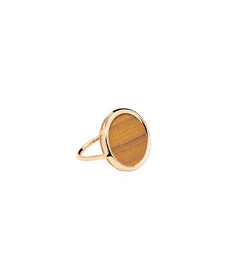 Ever Disc rose gold and tiger's eye ring GINETTE NY