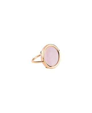 Ever Disc rose gold and pink mother-of-pearl ring GINETTE NY