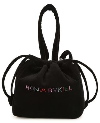 Crystal logo adorned girl's bucket bag SONIA RYKIEL