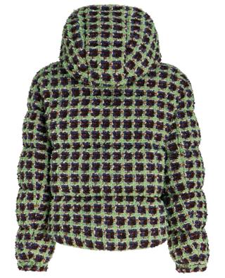 Checked hooded tweed down jacket ETRO