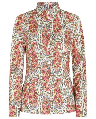 Tailliertes Popelinehemd mit Print Paisley Flowers ETRO