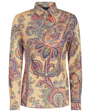 Paisley printed fitted cotton stretch shirt ETRO